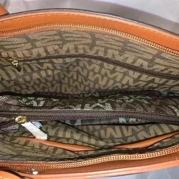 Mia K Farrow Tote Handbag Faux Leather Top Handle Shoulder Strap - Picture 5 of 13